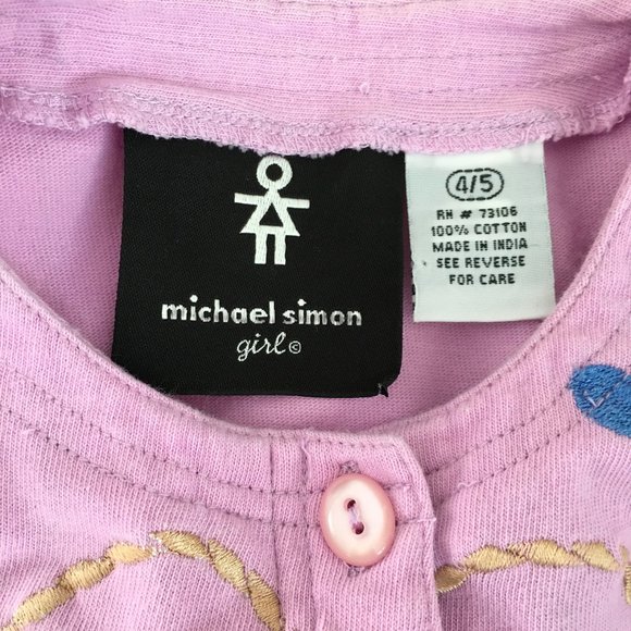 EASTER! Michael Simon Girl's Embroidered Top 4-5 - Picture 8 of 8